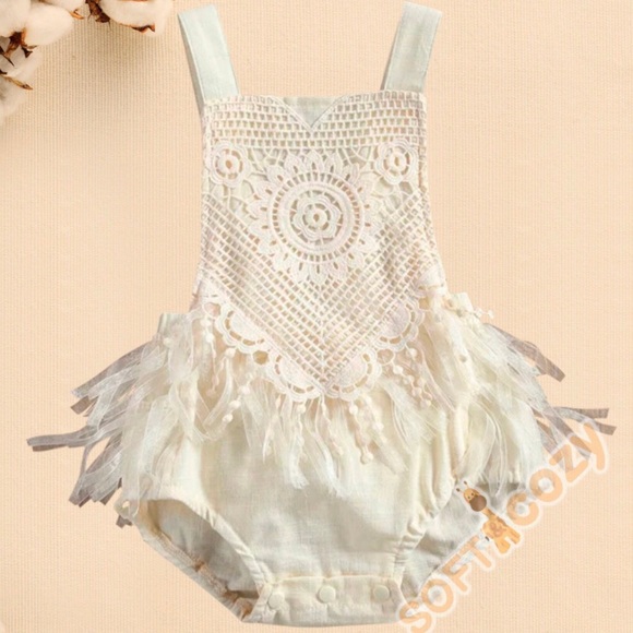 Boho lace romper baby girl:Size 3-6 months US - Picture 1 of 3